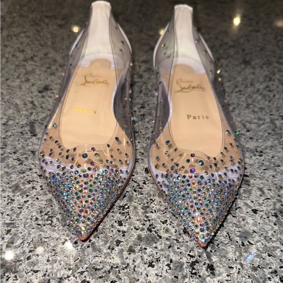 Christian Louboutin Degrastrass 100 PVC White/Multi - Picture 10 of 16